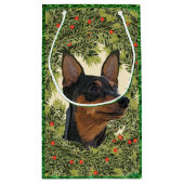 Miniature Pinscher Wreath Kleine Geschenktüte (Rückseite)