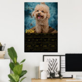 Miniature Poodle 2026 Calendar Poster (Heimbüro)