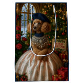 Miniature Poodle Holiday  Mittlere Geschenktüte (Rückseite)