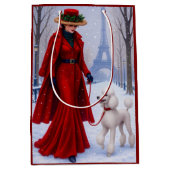 Miniature Poodle Holiday  Mittlere Geschenktüte (Vorderseite)