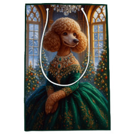 Miniature Poodle Holiday  Mittlere Geschenktüte