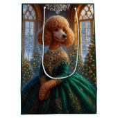 Miniature Poodle Holiday  Mittlere Geschenktüte (Rückseite)