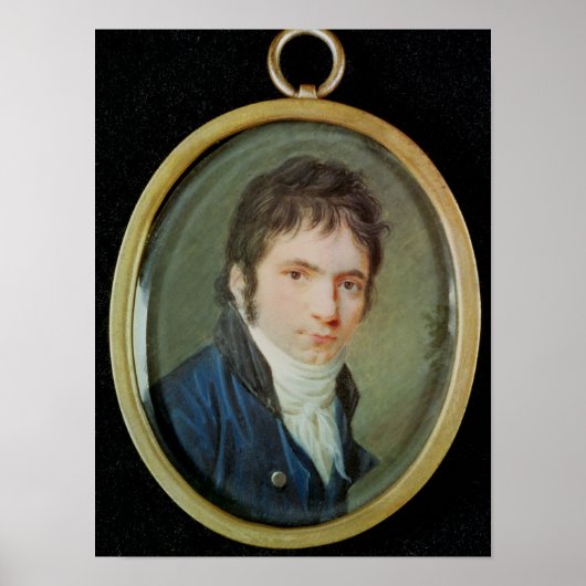 Miniature Portrait of Ludwig Van Beethoven , 1802 Poster (Vorne)