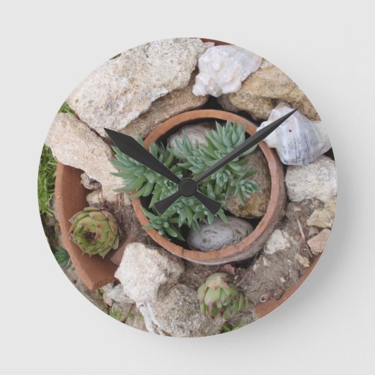 Miniature Rockery Runde Wanduhr (Vorderseite)