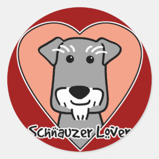 Miniature Schauzer Lover Runder Aufkleber