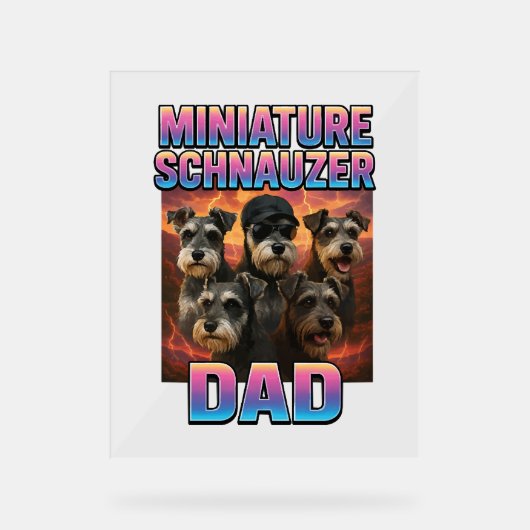 Miniature Schnauzer Acrylschild (Vorderseite)