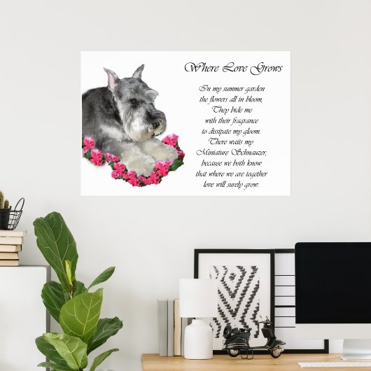 Miniature Schnauzer Art Geschenke Prints Poster (Heimbüro)