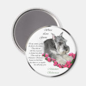Miniature Schnauzer Art Ohrts Magnet (Vorderseite/Rückseite)