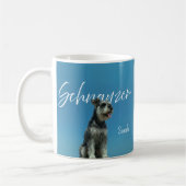 Miniature Schnauzer Benutzerdefinierter Name Retro Kaffeetasse (Links)