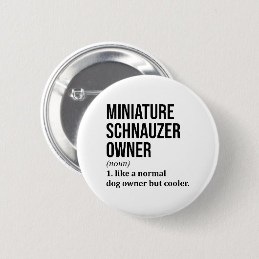 Miniature Schnauzer Button (Vorne & Hinten)