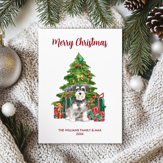 Miniature Schnauzer Christmas Feiertagskarte