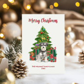 Miniature Schnauzer Christmas Feiertagskarte
