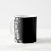 Miniature Schnauzer Christmas I'm Fine Everything  Kaffeetasse (Vorderseite Links)