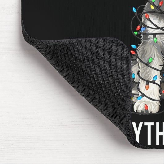 Miniature Schnauzer Christmas I'm Fine Everything  Mousepad (Ecke)