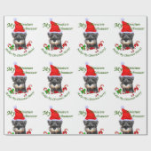 Miniature Schnauzer Christmas Merry Geschenkpapier (Flach)