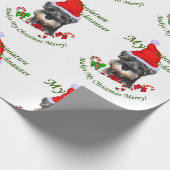 Miniature Schnauzer Christmas Merry Geschenkpapier (Ecke)