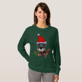 Miniature Schnauzer Christmas Merry T-Shirt (Vorne ganz)