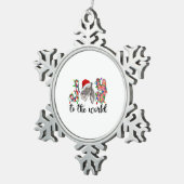 Miniature Schnauzer Christmas Mini Schnauzer Xmas Schneeflocken Zinn-Ornament (Rechts)