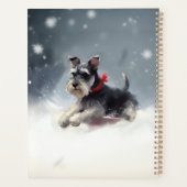 Miniature Schnauzer Christmas snow winter Planer (Rückseite)