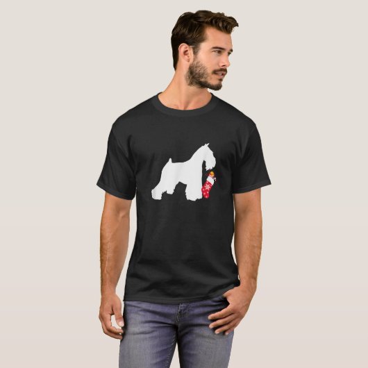 Miniature Schnauzer Christmas Stocking Stuffer Dog T-Shirt (Vorne ganz)
