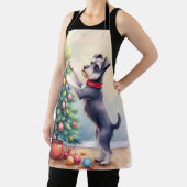 Miniature Schnauzer Decorating Christmas Tree Dog  Schürze (InSitu)