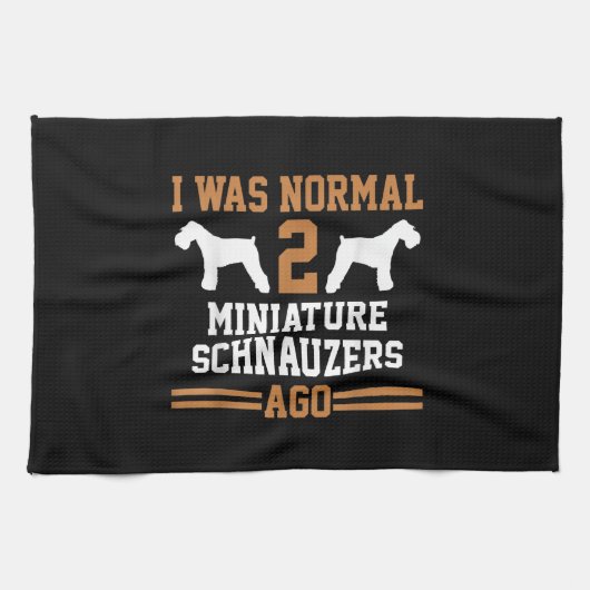 Miniature Schnauzer Dog 2 Two Dog Trainer School Geschirrtuch (Horizontal)