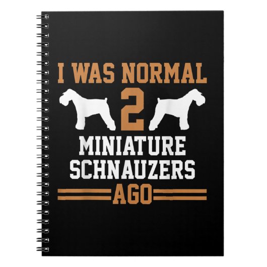 Miniature Schnauzer Dog 2 Two Dog Trainer School Notizblock (Vorderseite)