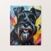 Miniature Schnauzer Dog Akryllische Hundelöhre Puzzle (Vertikal)