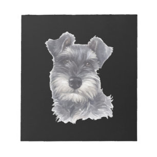 Miniature Schnauzer Dog - Aquarell Art Dog Geschen Notizblock