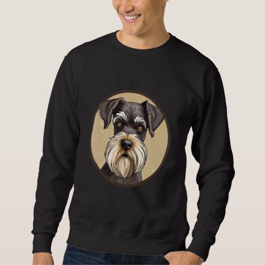 Miniature Schnauzer Dog Breed with Design 1 Sweatshirt (Vorderseite)