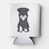 Miniature Schnauzer Dog Cartoon Dosenkühler (Vorderseite)