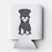 Miniature Schnauzer Dog Cartoon Dosenkühler (Rückseite)