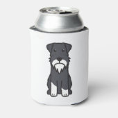 Miniature Schnauzer Dog Cartoon Dosenkühler (Kanne Rückseite)