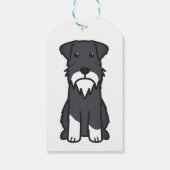 Miniature Schnauzer Dog Cartoon Geschenkanhänger (Rückseite)