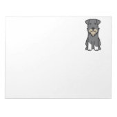Miniature Schnauzer Dog Cartoon Notizblock (Vorderseite)