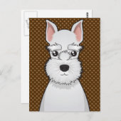 Miniature Schnauzer Dog Cartoon Paws Postkarte (Vorne/Hinten)
