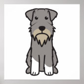 Miniature Schnauzer Dog Cartoon Poster (Vorne)