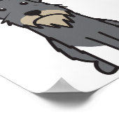 Miniature Schnauzer Dog Cartoon Poster (Ecke)