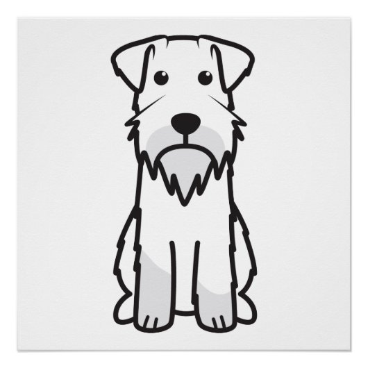 Miniature Schnauzer Dog Cartoon Poster (Vorderseite)