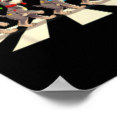 Miniature Schnauzer Dog Crossing Road Xmas Poster (Ecke)