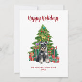 Miniature Schnauzer Dog Familie Weihnachten (Vorderseite)