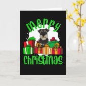Miniature Schnauzer Dog Frohe Weihnachten Karte (Gelbe Blume)