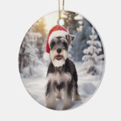 Miniature Schnauzer Dog Keramik Ornament (Links)