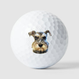 Miniature Schnauzer Dog Lover Süße Tier Golfball