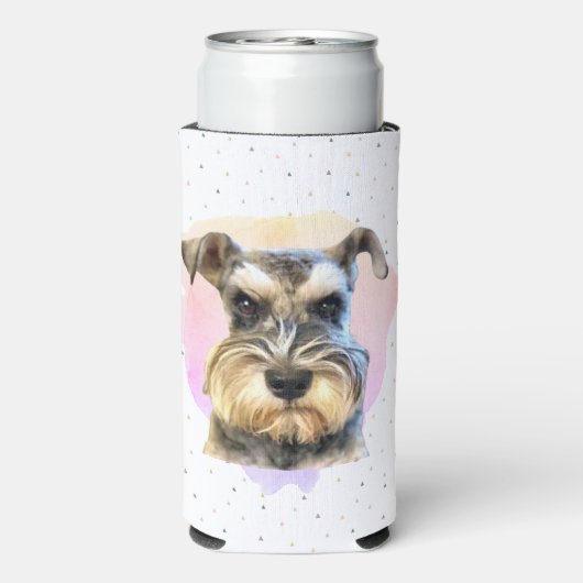 Miniature Schnauzer Dog Lover Süße Tier Pink Selters Dosenkühler (Seltzer Rückseite)