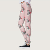 Miniature Schnauzer Dog Muster auf Rosa Leggings (Links)