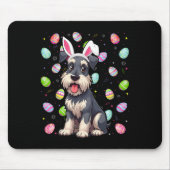 Miniature Schnauzer Dog Ostereier Hunt Sonniges Oh Mousepad (Vorne)