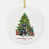 Miniature Schnauzer Dog Personalisierte Weihnachte Keramik Ornament (Vorne)