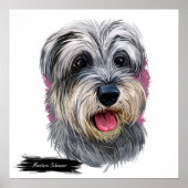 Miniature Schnauzer Dog Portrait | Pet Portrait Poster (Vorne)