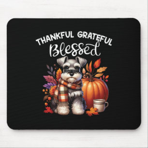 Miniature Schnauzer Dog Pumpkin Gewürz glücklich F Mousepad